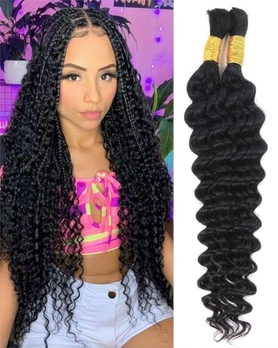 Unipearl Deep Curly Bulk Human Braiding Hair for Boho Braids 2 Bundles 40cm 16 Zoll 100g,#1B Natürliche Schwarze Water Wave Haarverlängerung für Frauen Hair Extensions Echthaar Unipearl Deep Curly Bulk Human Braiding Hair for Boho Braids 2 Bundles 40cm 16 Zoll 100g,#1B Natürliche Schwarze Water Wave Haarverlängerung für Frauen Hair Extensions Echthaar von Unipearl