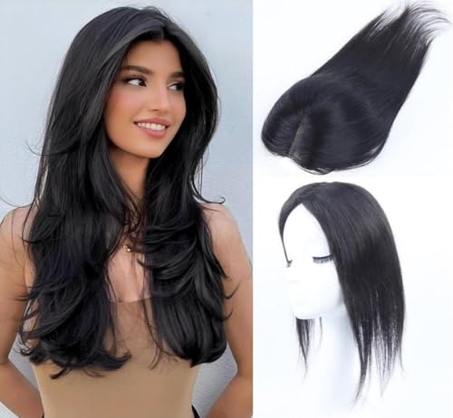 Unipearl Haar Toppers für Frauen Echthaar Natürliche Schwarze Clip in Haarteile Echthaar für Dünnes Haar Oberkopf Flauschiger Hair Topper Ohne Pony Unipearl Haar Toppers für Frauen Echthaar Natürliche Schwarze Clip in Haarteile Echthaar für Dünnes Haar Oberkopf Flauschiger Hair Topper Ohne Pony von Unipearl
