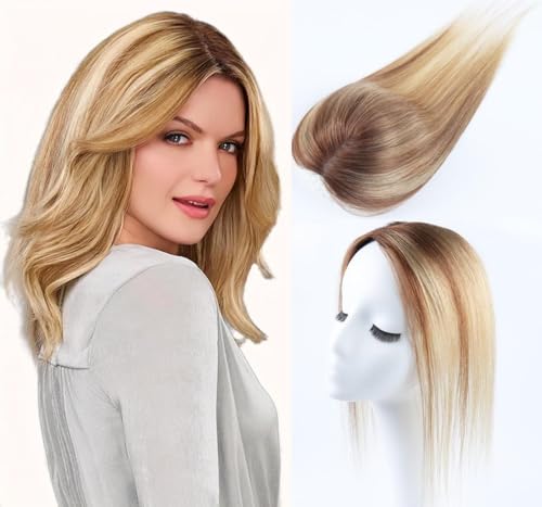 Unipearl Haar Toppers für Frauen Echthaar Mischfarbe Clip in Haarteile Echthaar für Dünnes Haar Oberkopf Flauschiger Hair Topper Ohne Pony Unipearl Haar Toppers für Frauen Echthaar Mischfarbe Clip in Haarteile Echthaar für Dünnes Haar Oberkopf Flauschiger Hair Topper Ohne Pony von Unipearl