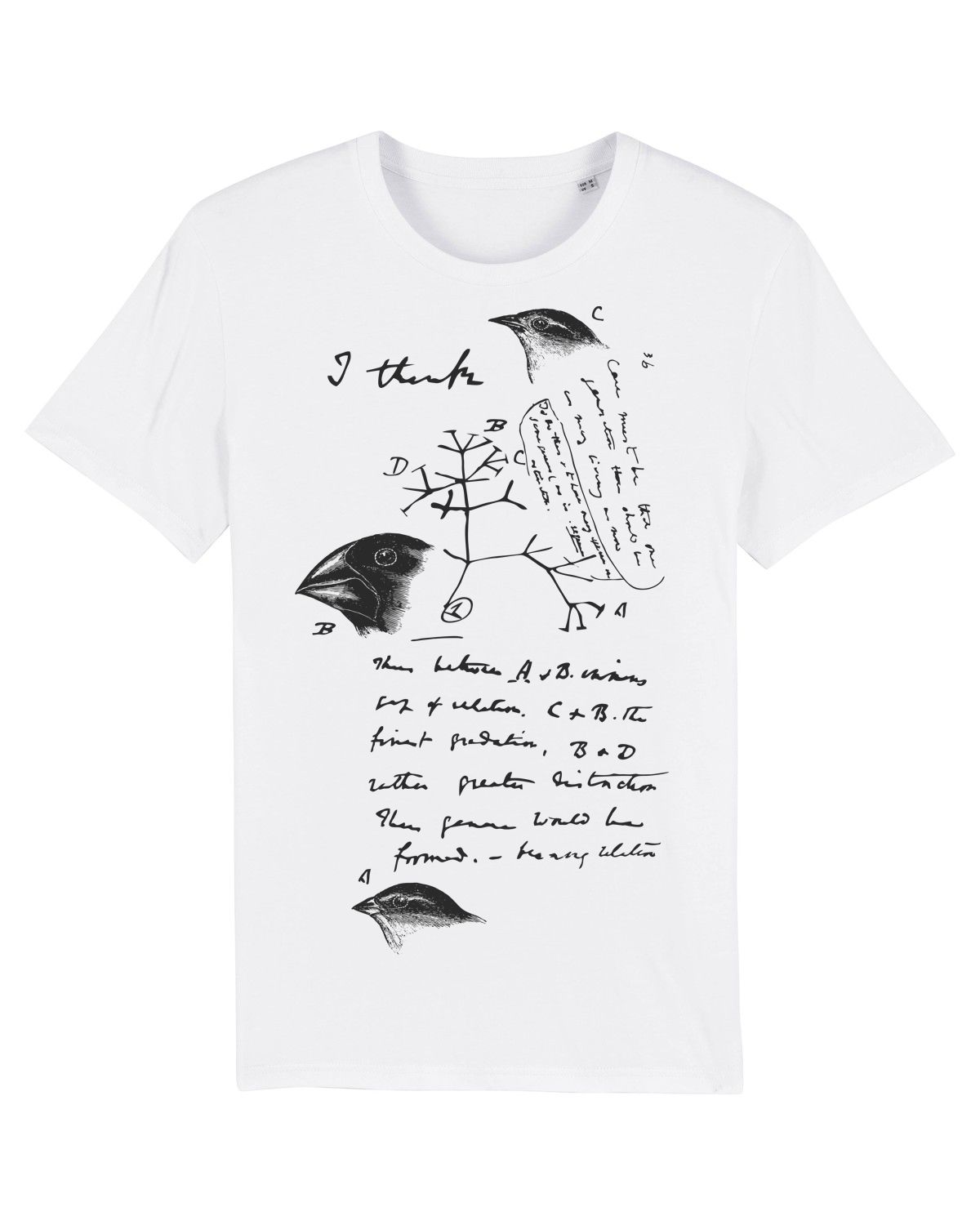 Science-T-Shirt Biologie Modell: Evolutionstheorie von Unipolar