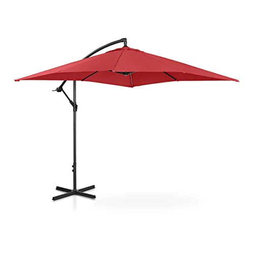 Uniprodo UNI-UMBRELLA-SQ250BO-N | Sonnenschirm | Ampelschirm | Bordeaux viereckig 250 x 250 cm neigbar | Gartenschirm | Terrassenschirm | Sonnenschutz für Balkon, Terrasse & Garten von Uniprodo