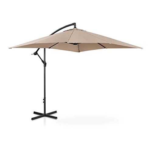 Uniprodo UNI-UMBRELLA-SQ250CR-N | Ampelschirm | Sonnenschirm | Cremefarben | viereckig 250 x 250 cm | neigbar | Gartenschirm | Terrassenschirm | Sonnenschutz für Balkon, Terrasse & Garten von Uniprodo