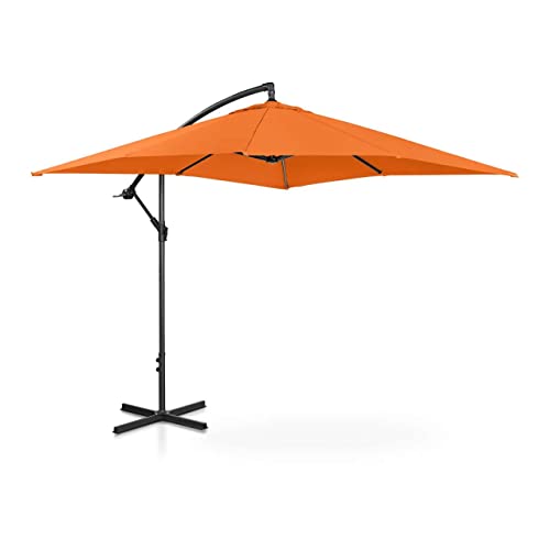 Uniprodo UNI-UMBRELLA-SQ250OR-N | Sonnenschirm | Ampelschirm | Orange viereckig 250 x 250 cm neigbar | Gartenschirm | Terrassenschirm | Sonnenschutz für Balkon, Terrasse & Garten | Pendelschirm von Uniprodo