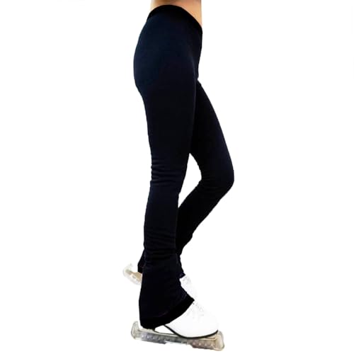 UniqGarb Schlittschuhlaufhose für Mädchen Eiskunstlauf-Leggings für Damen Polar Fleece UGSP2 AS Schwarz von UniqGarb