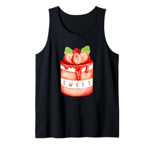 Herren Kuchen mit Erdbeere und Sahne für Dessert-Liebhaber Tank Top Herren Kuchen mit Erdbeere und Sahne für Dessert-Liebhaber Tank Top von Unique Cake With Fruits Tees