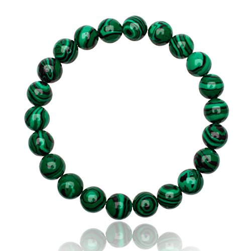 Unique Chakra Buddha Perlen Armband 6mm Malachit Edelstein Energiearmband Heilsteine dehnbar Juweliers Qualität von Unique Gems