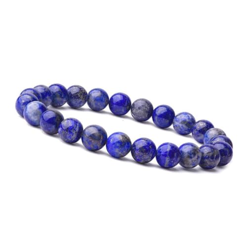 Unique Gems Chakra Lapislazuli Armband für Damen und Herren Perlenarmband 8mm Naturstein Perlen Kugelarmband Heilsteine Yoga Meditation (15cm bis 18cm) von Unique