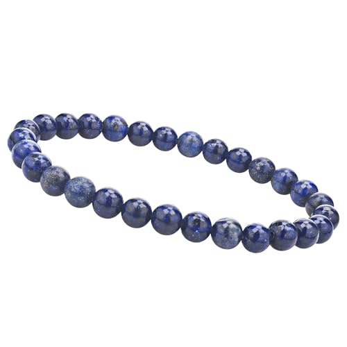 Unique Gems Chakra Kinder Perlenarmband Lapislazuli Ø 6mm Naturstein Kugelarmband elastisch 13cm bis 15cm Juweliers Qualität von Unique Gems