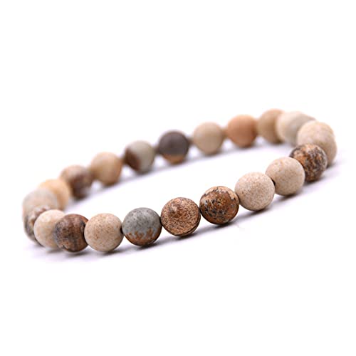 Unique Gems Chakra Kinder Perlenarmband echter Jaspis Ø 6mm Naturstein Kugelarmband elastisch 13cm bis 15cm Juweliers Qualität von Unique Gems