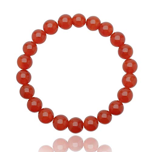 Unique Gems Chakra Kinder Perlenarmband echter Karneol Ø 6mm Naturstein Kugelarmband elastisch 13cm bis 15cm Juweliers Qualität von Unique Gems