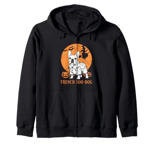 Französischer Boo-Dog Lustige Französische Bulldogge Halloween Männer Kapuzenjacke von Unique Gifts for French Bulldog Enthusiasts