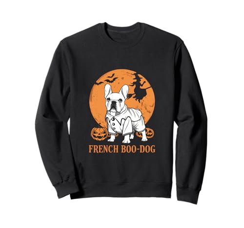Französischer Boo-Dog Lustige Französische Bulldogge Halloween Männer Sweatshirt von Unique Gifts for French Bulldog Enthusiasts