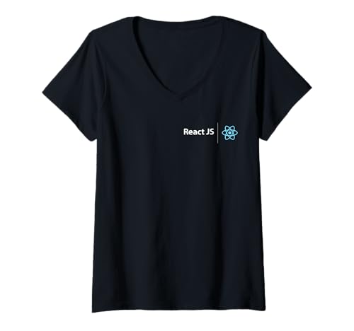 Damen React Developers Logo Gear | Programmier-Enthusiast T-Shirt mit V-Ausschnitt von Unique React Developers