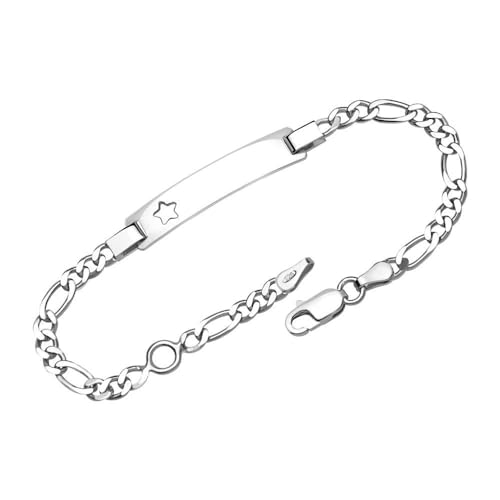 925 Armband Silber Sternmuster Länge wählbar (16-19cm) ID0035-S (Länge: 16cm) von Unique Sports