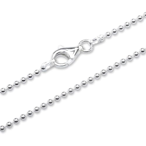 Unique Kugelkette 925er Silber 1,8mm für Damen und Herren 40-80cm von Unique Sports