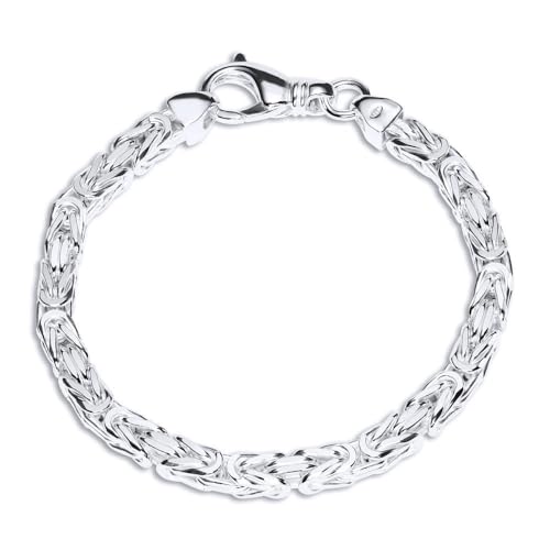 JEWLIX 925 Silberarmband: Königsarmband Silber 6mm breit - Länge frei wählbar KA0060 von JEWLIX