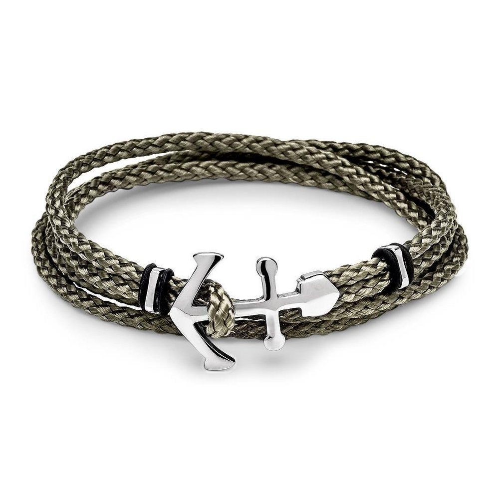 Unique Armband Herrenarmband grau mit silber Ankerverschluss TXB0136 (Länge: 38cm) von Unique