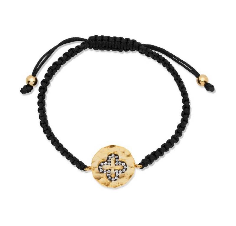 Unique Armband Unique Textilarmband vergoldeter Silberanhänger TXB0122 von Unique