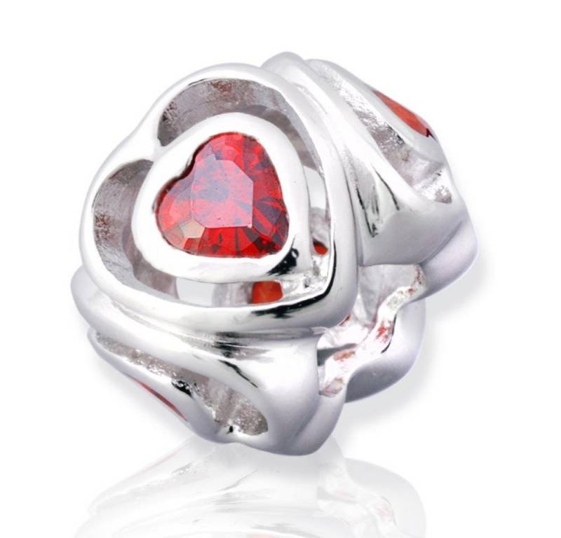 Unique Bead Exklusiver Unique 925 Sterling Silber Bead ohne Gewinde - rhodiniert von Unique