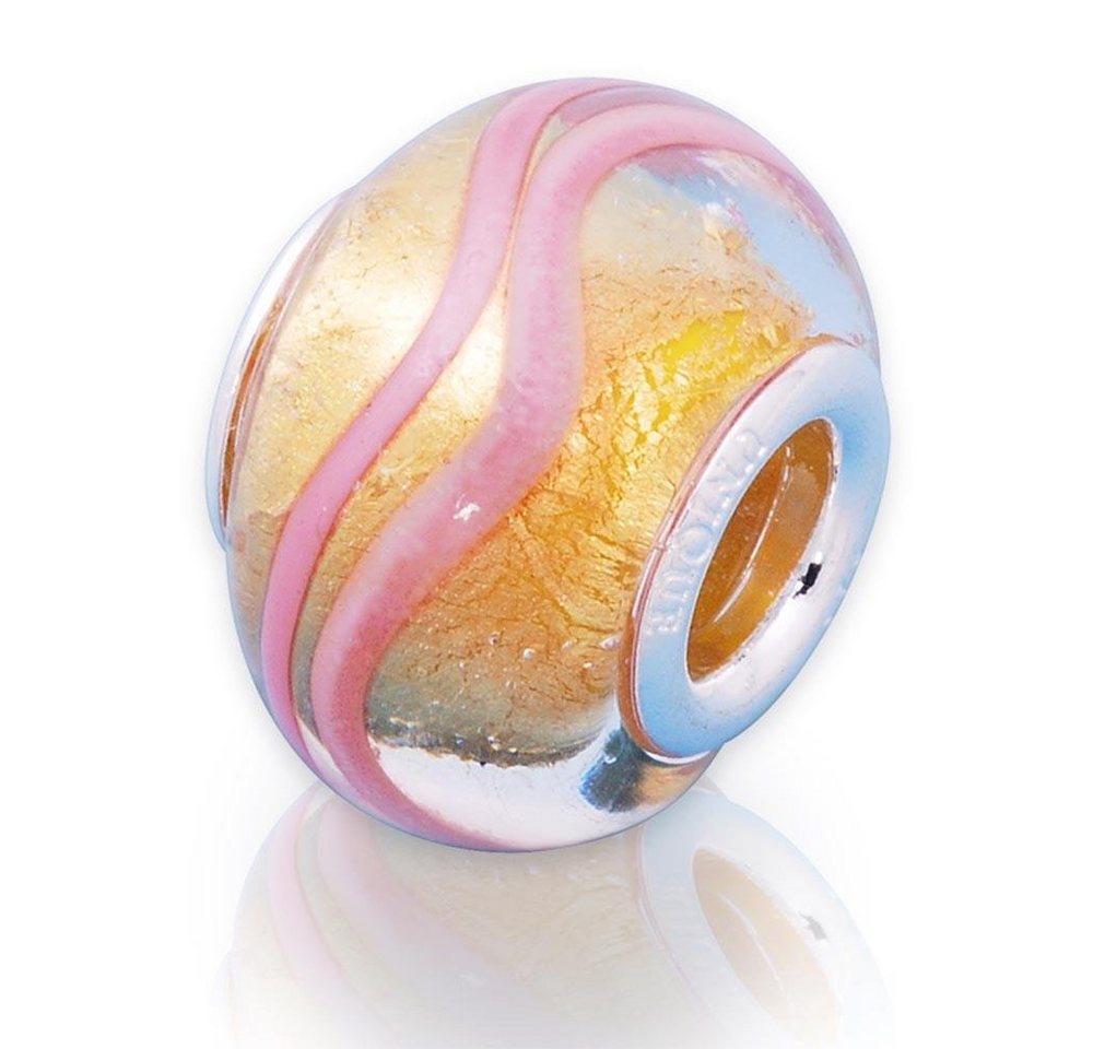 Unique Bead Exklusiver Unique Bead - Glas mit 925 Silber Fassung BG0136 von Unique