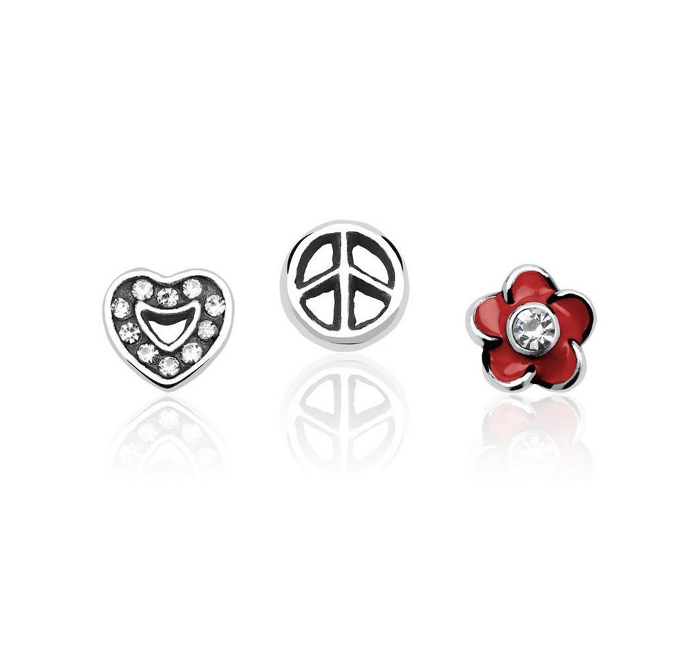 Unique Charm-Einhänger 3er Set Floating Charms für Medaillons Silber FSC0016 von Unique