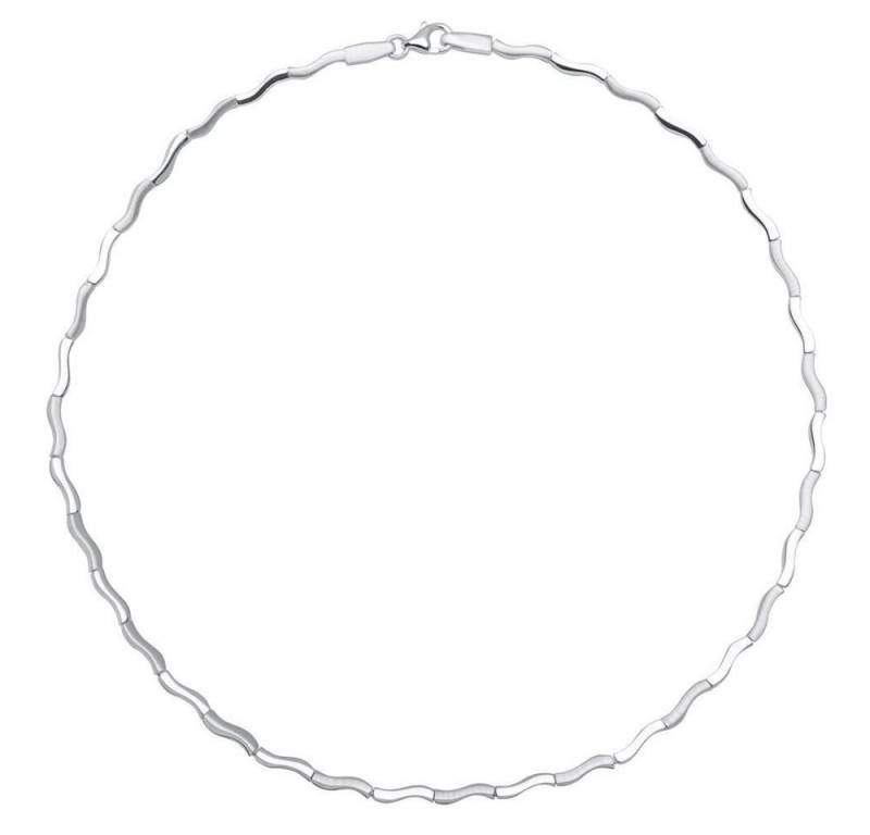 Unique Collier Modernes Unique Silbercollier geschwungene Form matt glänzend SN0252 von Unique