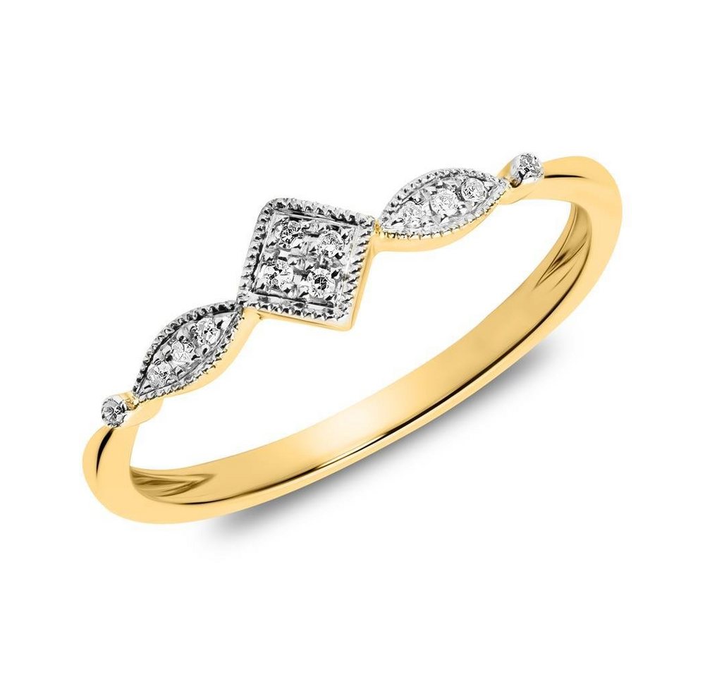 Unique Goldring 14K Goldring Diamanten (Größe: 52mm) von Unique