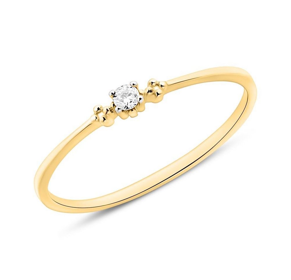 Unique Diamantring 14K Goldring für Damen mit Brillant von Unique (Größe: 56mm) von Unique