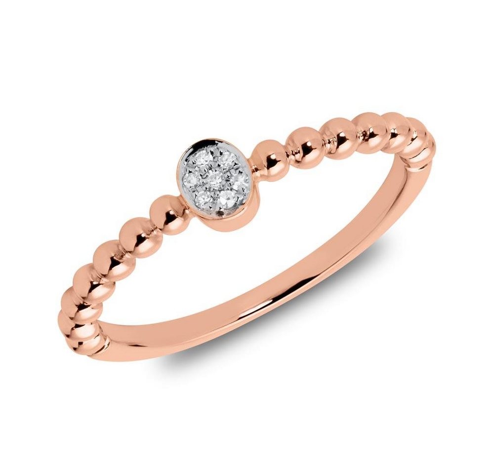 Unique Goldring Diamantring 14K Roségold von Unique