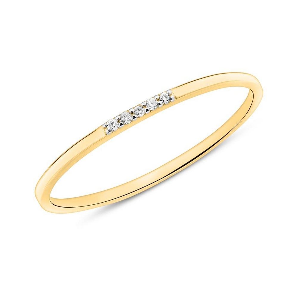 Unique Diamantring Unique Diamantring aus 585er Gold (Größe: 58mm) von Unique