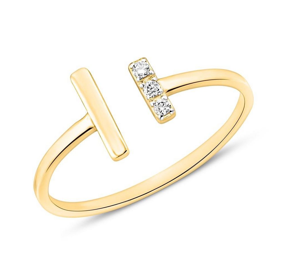 Unique Diamantring Unique Ring für Damen aus 585er Gold mit Brillanten (Größe: 52mm) von Unique