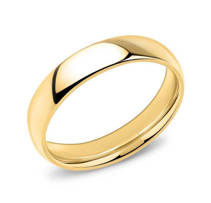Unique Fingerring Vergoldeter Edelstahlring in 5mm Breite R9077 von Unique