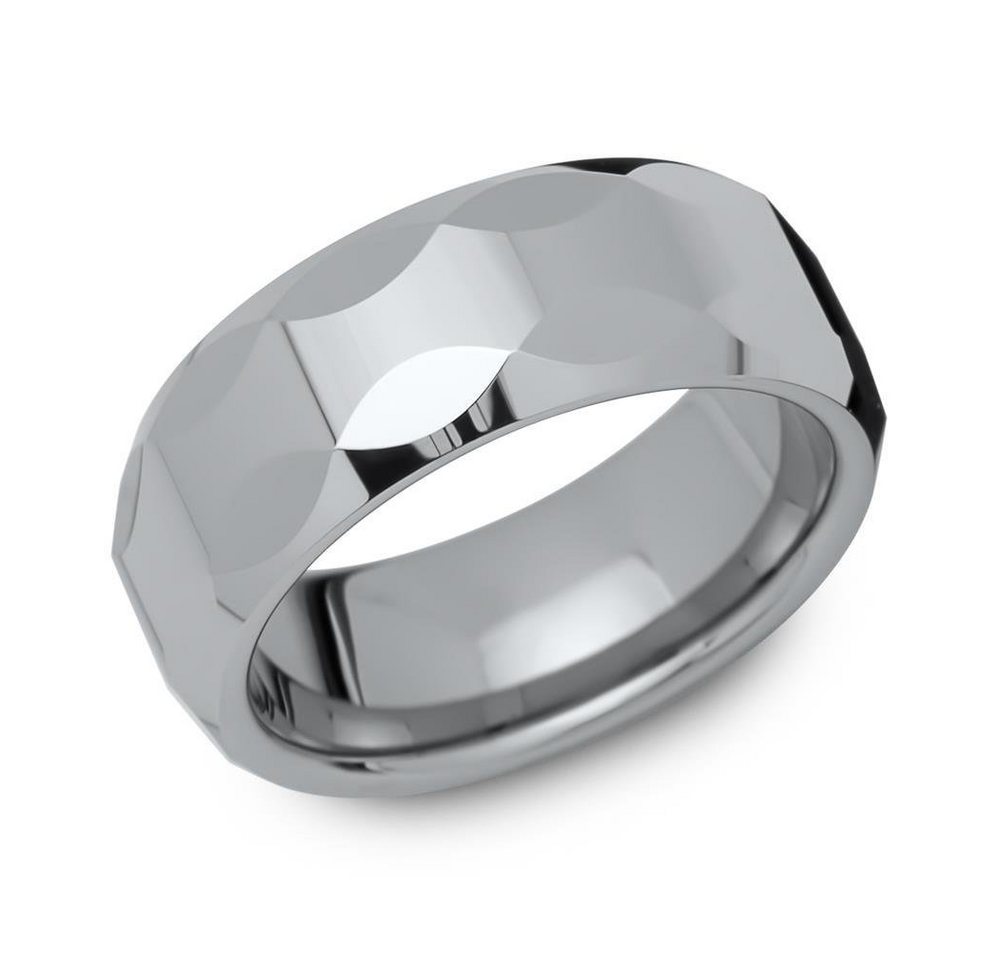 Unique Fingerring Moderner facettierter Wolframring - robust TUR0004 von Unique