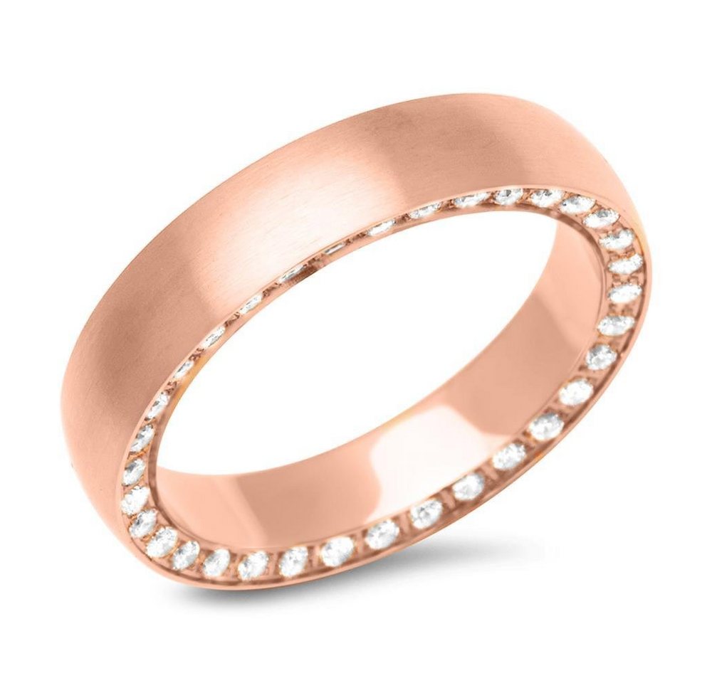 Unique Fingerring Rosé vergoldeter Unique Ring aus Edelstahl 4,9 mm breit R9237cz von Unique