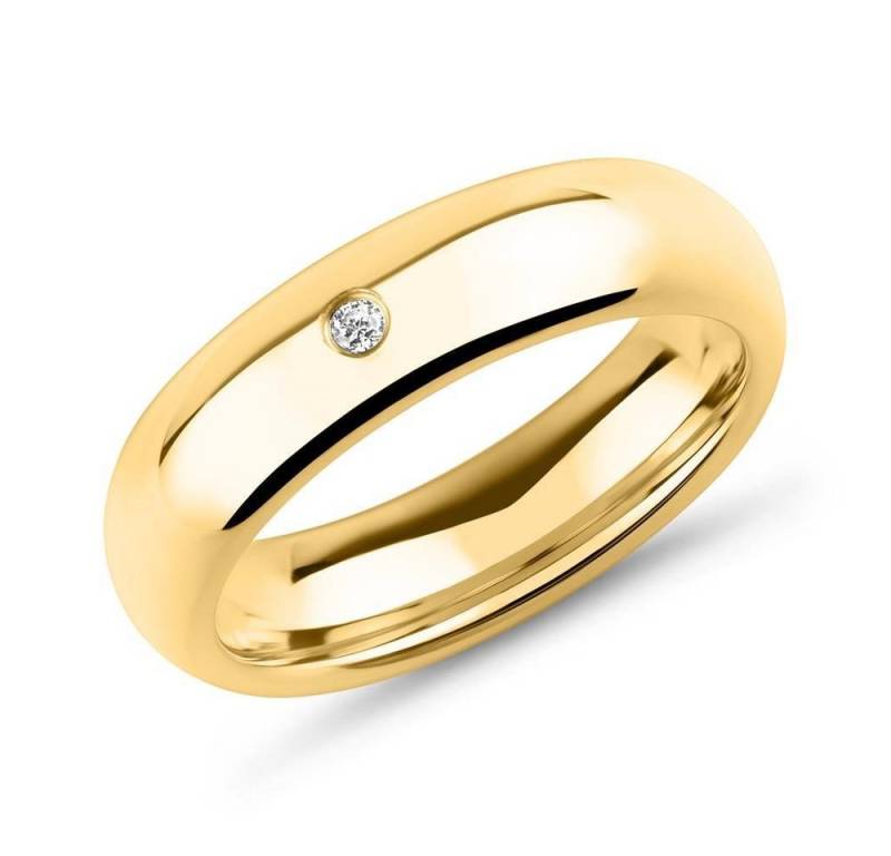 Unique Fingerring Unique Damenring aus vergoldetem Edelstahl 5mm breit R9205cz von Unique