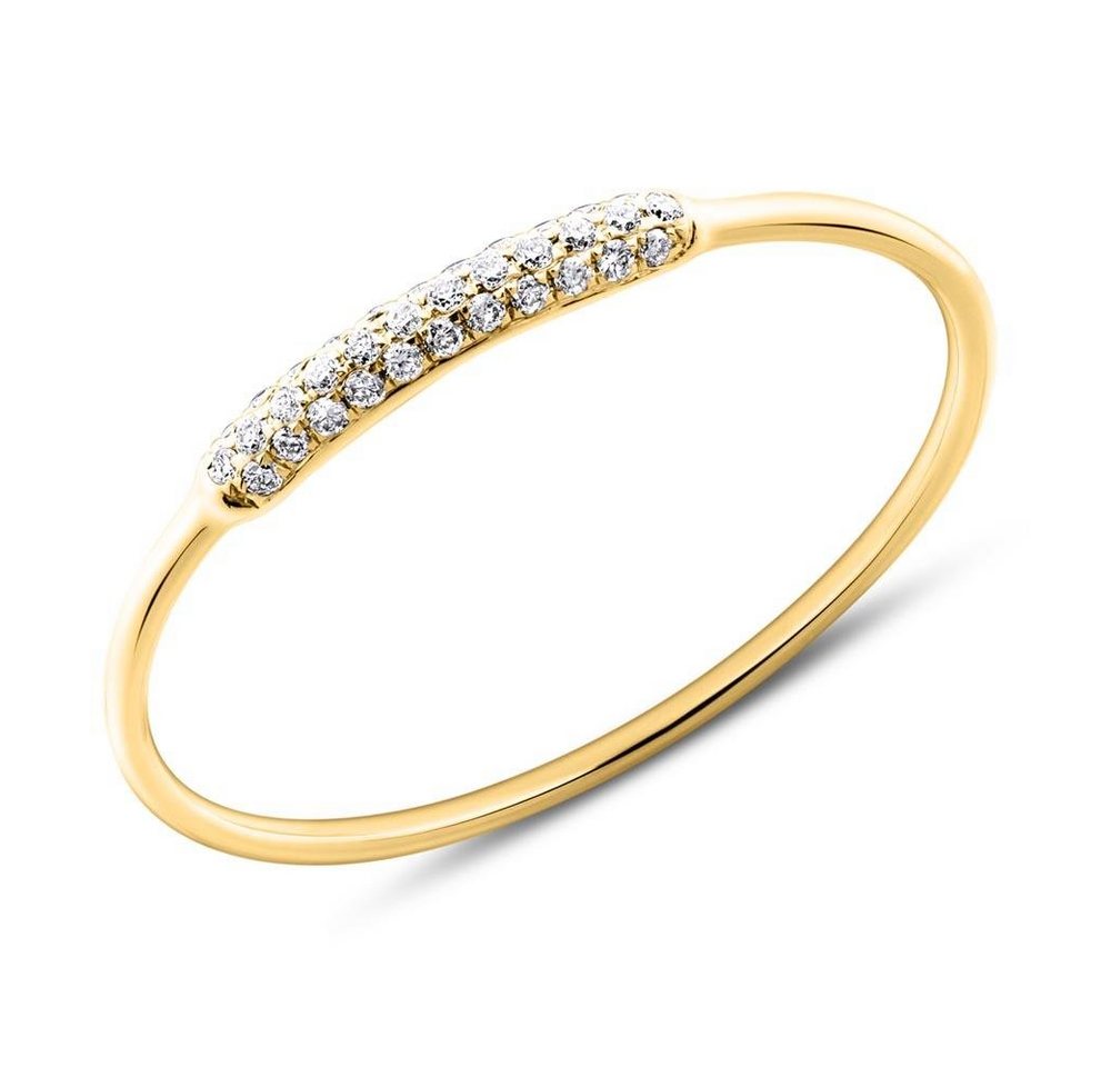 Unique Fingerring Unique Ring für Damen aus 585er Gold mit Brillanten (Größe: 50mm) von Unique