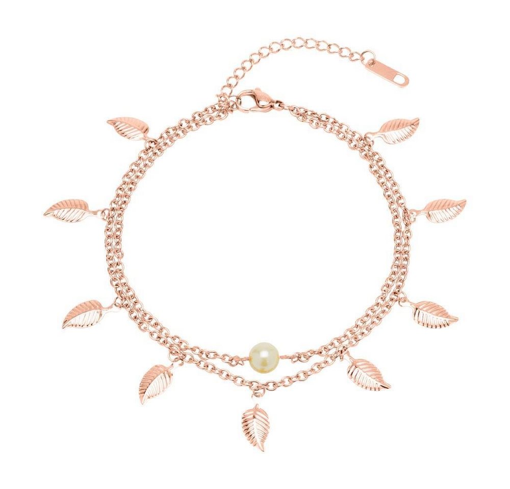 Unique Fußkette Rosévergoldete Unique Fußkette zweireihig A5015 von Unique