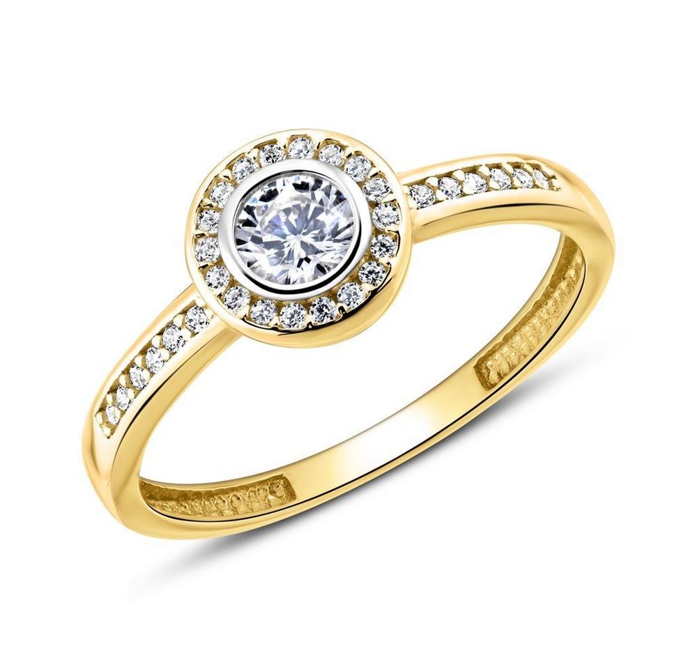 Unique Goldring 375er Goldring für Damen mit Zirkonia von Unique (Größe: 56mm) von Unique