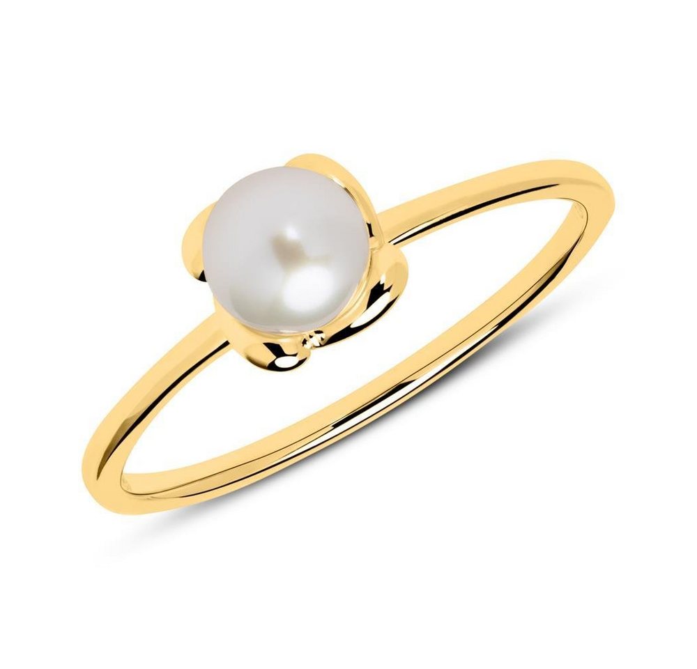 Unique Goldring Ring 14K Gold Perle (Größe: 50mm) von Unique