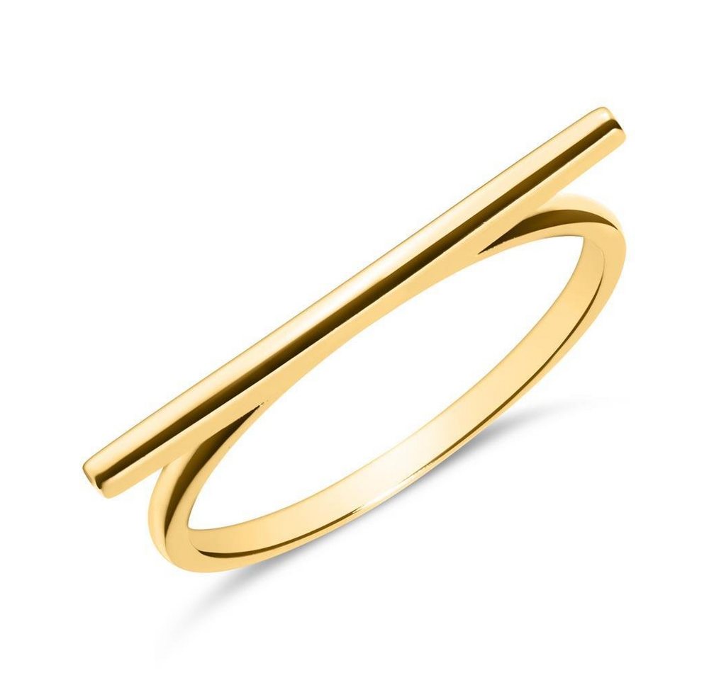 Unique Goldring Unique Ring für Damen im Bar Design aus 9K Gold (Größe: 50mm) von Unique