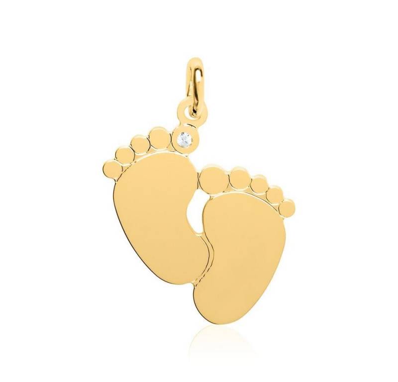 Unique Kettenanhänger Baby Füßchen Kettenanhänger zur Geburt Vergoldet SP0877 von Unique