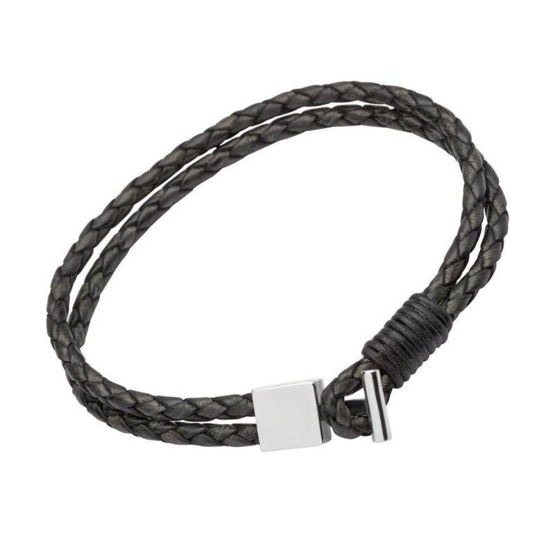 Unique Lederarmband Modernes Unique Lederarmband vintage schwarz LB0275 (Länge: 21cm) von Unique