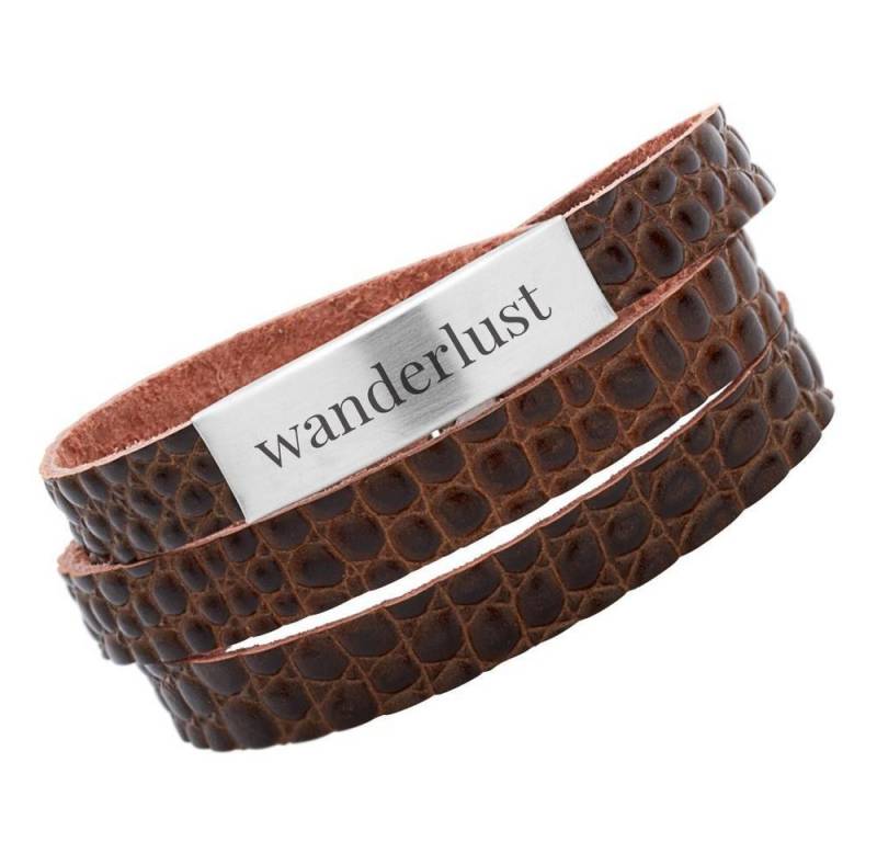 Unique Lederarmband Modernes Unqiue Lederarmband in Farbe braun-natur LB0264 von Unique