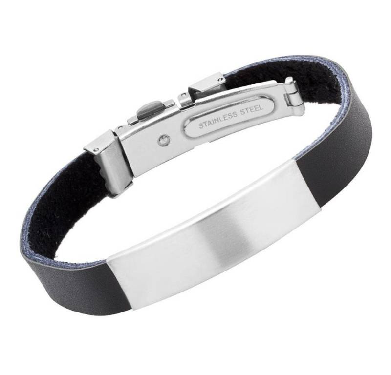 Unique Lederarmband Modernes Unqiue Lederarmband in schwarzer Farbe LB0266 von Unique