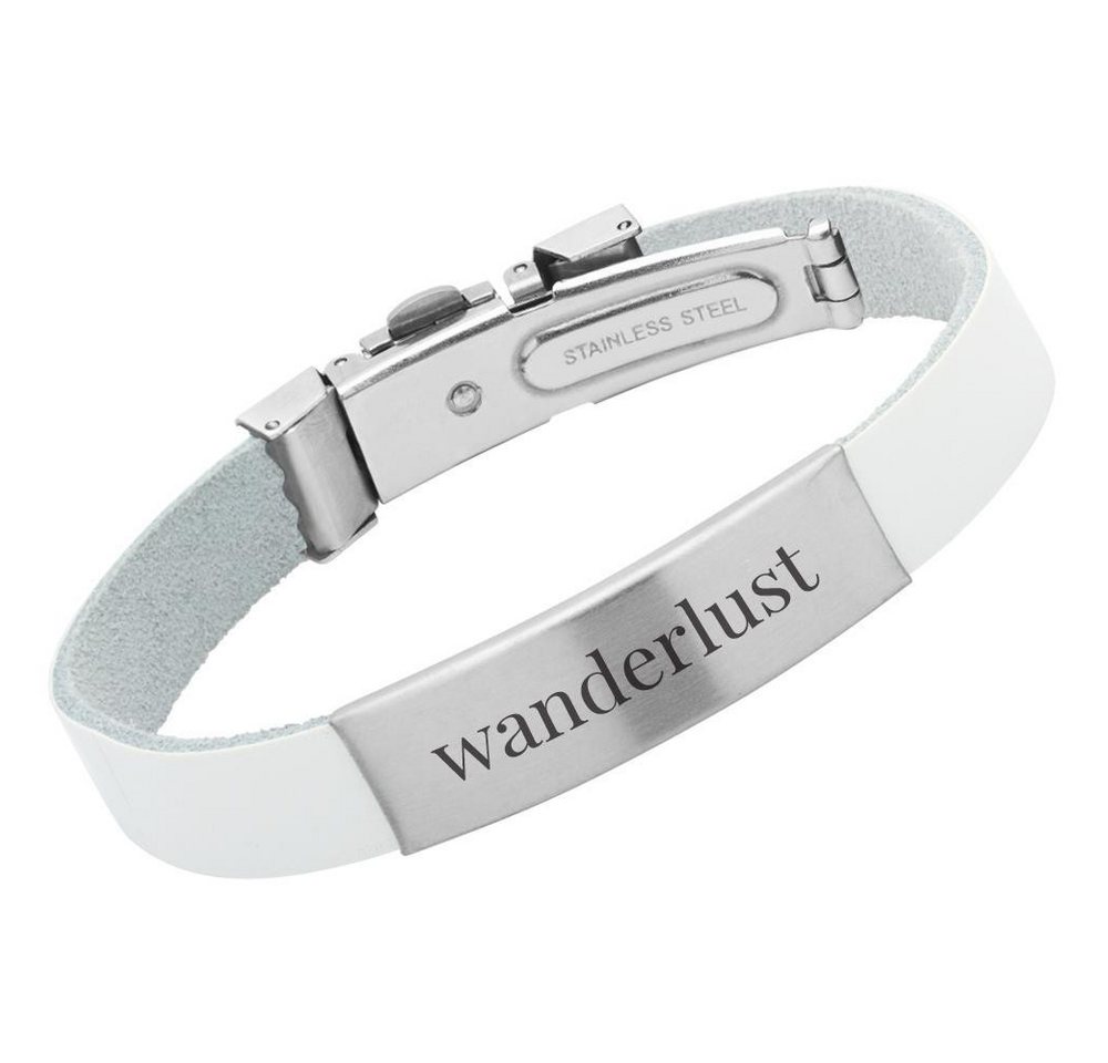 Unique Lederarmband Modernes Unqiue Lederarmband in weißer Farbe LB0267 von Unique