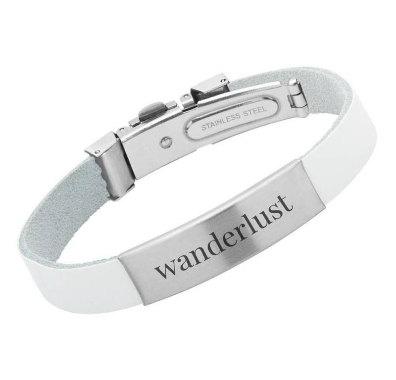 Unique Lederarmband Modernes Unqiue Lederarmband in weißer Farbe LB0267 von Unique