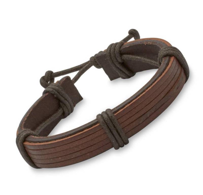 Unique Lederarmband Surfer-Armband Kunstleder Textil LB0394 von Unique