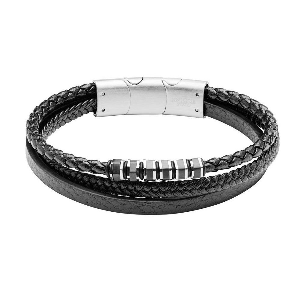 Unique Lederarmband Unique Armband aus schwarzem Kunstleder für Herren von Unique