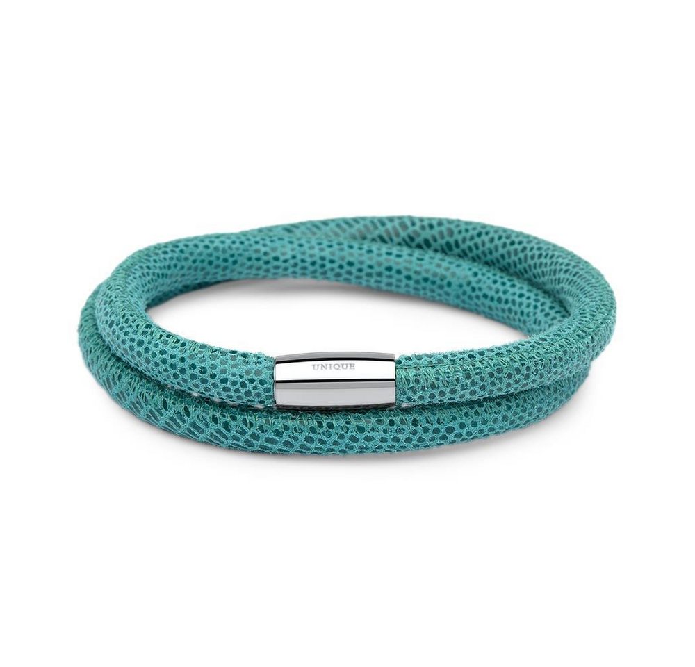 Unique Lederarmband Zweireihiges Lederarmband für Clip-Charms türkis Unique Lederarmband Zweireihiges Lederarmband für Clip-Charms türkis von Unique