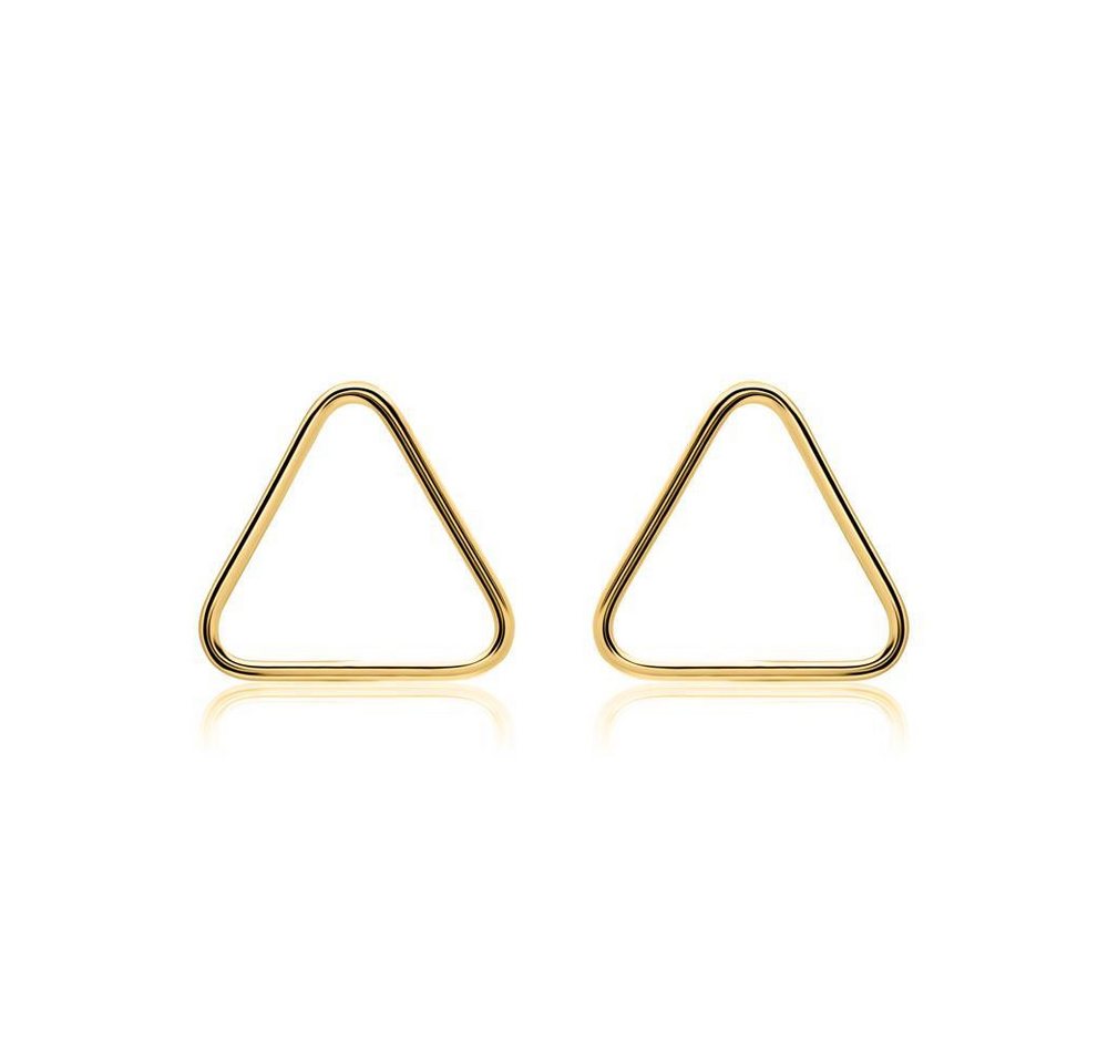 Unique Paar Ohrstecker Unique Ohrstecker Dreiecke für Damen aus 9K Gold von Unique